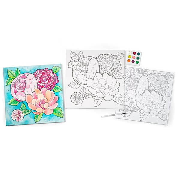 Faber Castell Creative Studio Paint By Numbers Watercolour Set - Floral