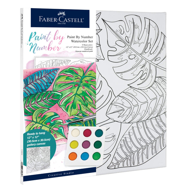 Faber Castell Creative Studio Paint By Numbers Watercolour Set - Tropical