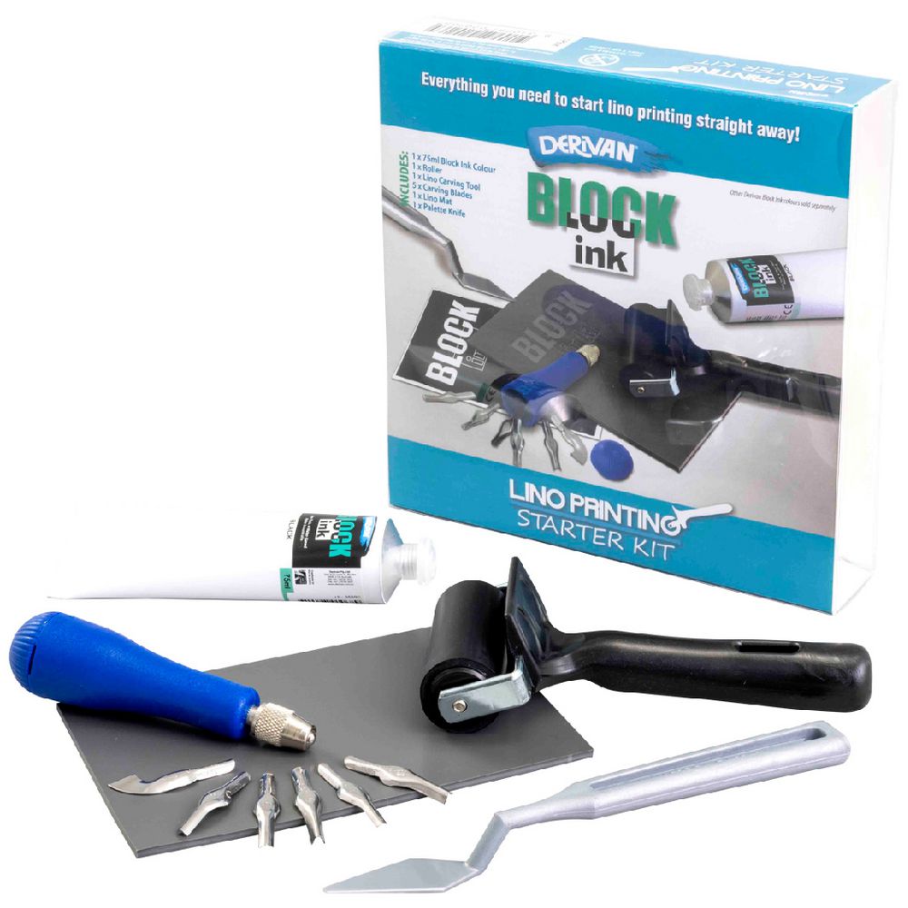 Derivan Block Ink Lino Printing Starter Kit