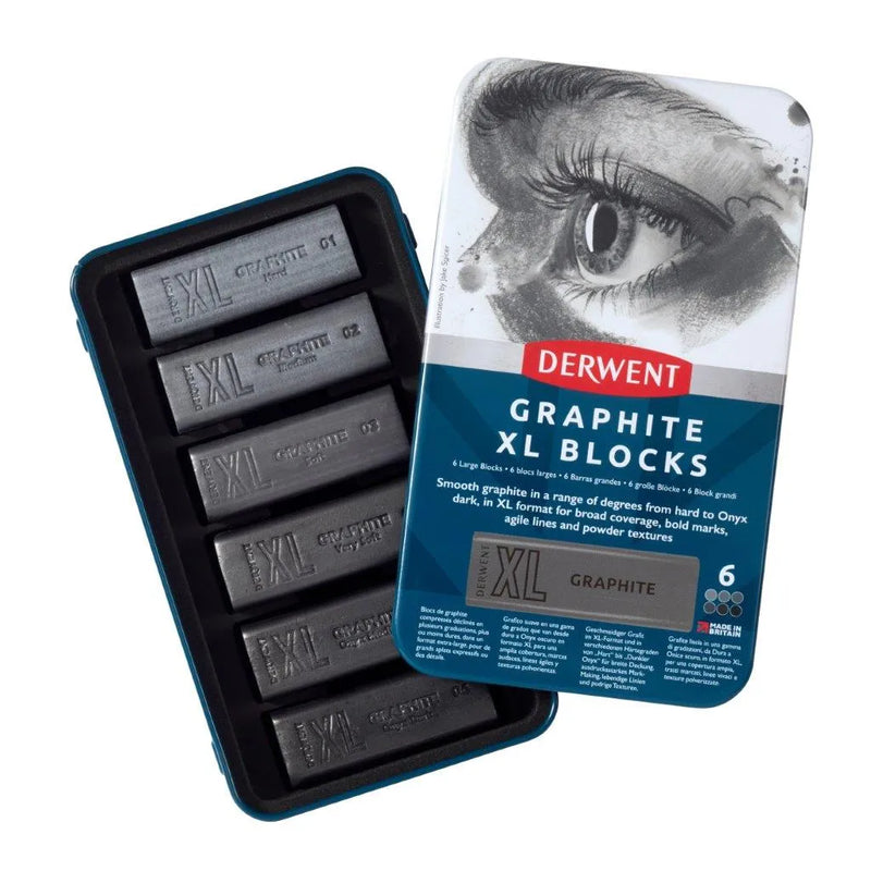 Derwent Graphite XL Blocks Tin Set of 6