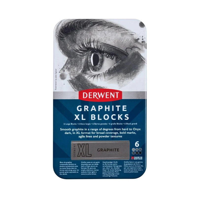 Derwent Graphite XL Blocks Tin Set of 6