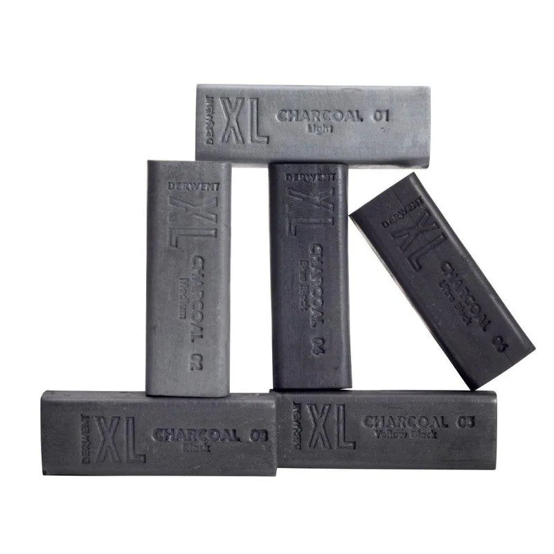 Derwent Charcoal XL Blocks Tin Set of 6