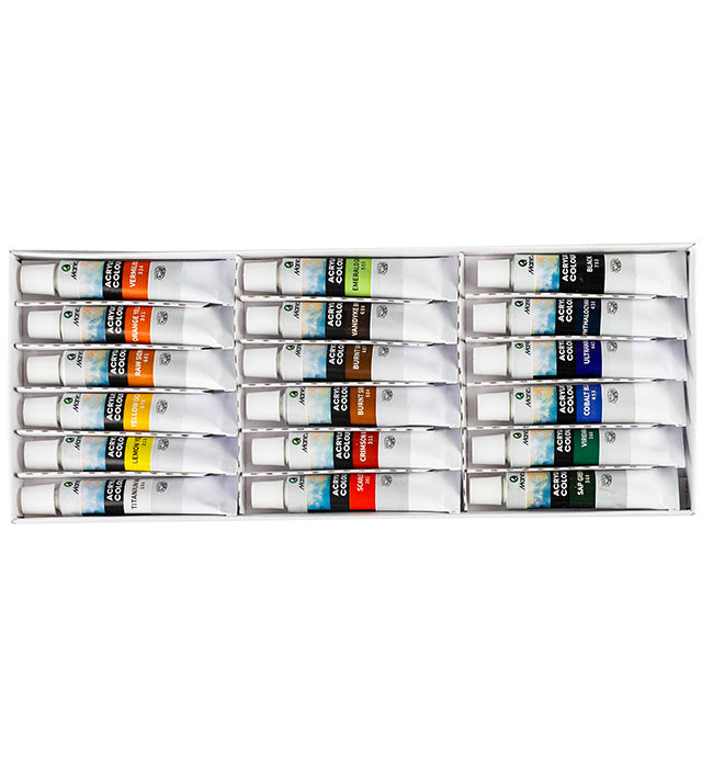 Marie's Economical Artist Acrylic Colour Set - 18 x 12ml