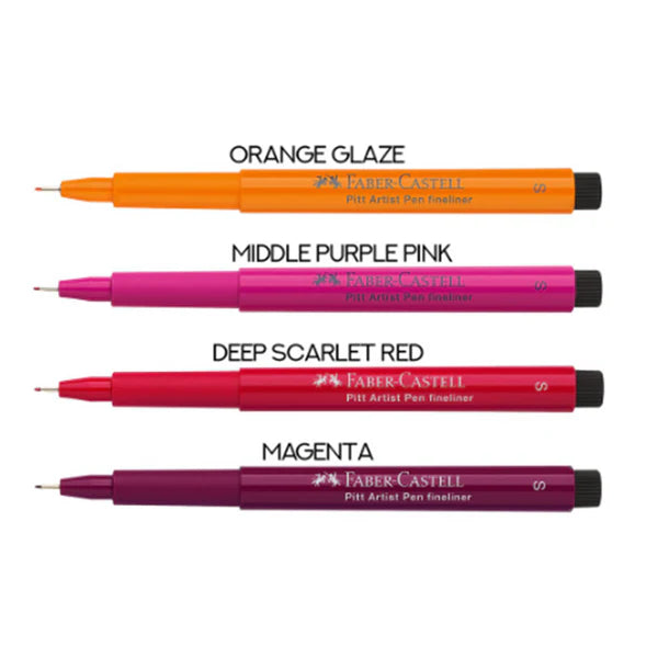 Faber-Castell Artist India Ink Pens Pigment Fineliner Set of 4