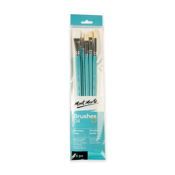 Mont Marte Gallery Series Paint Brush Set - Oil 6pc