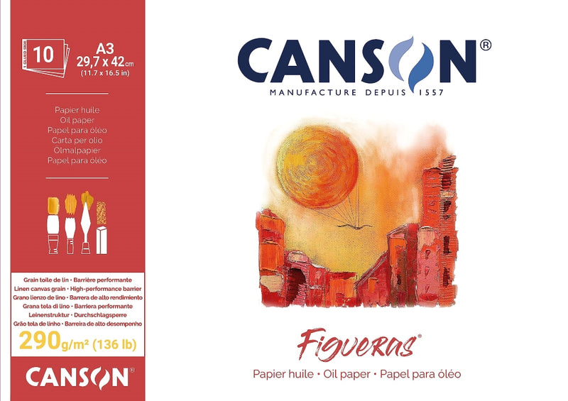 Canson Figueras Canvas Paper Pads 290gsm 10 Sheets