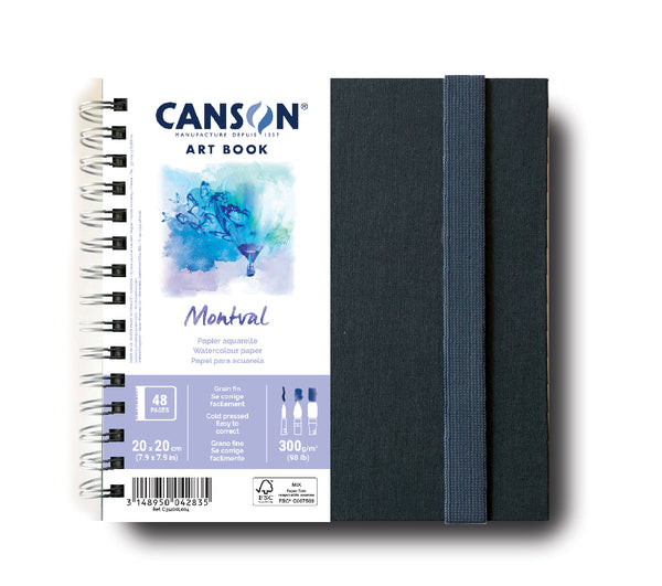 Canson Book 300gsm Pro Montval 20x20cm 24Sh