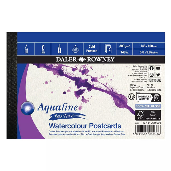 Daler-Rowney Aquafine Texture Watercolour Postcards