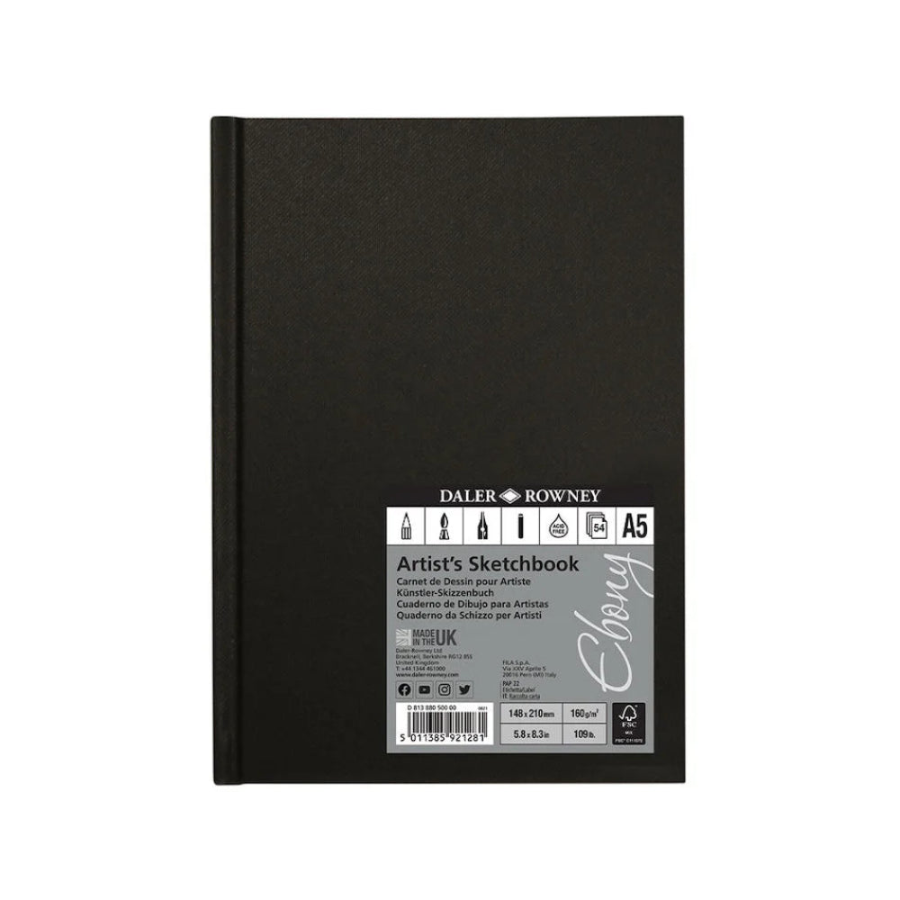Daler-Rowney Ebony Hard Bound Artist's Sketchbook 160gsm