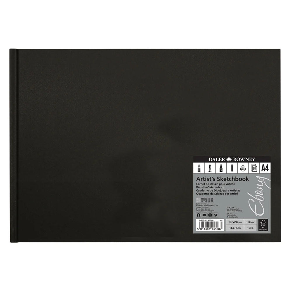 Daler-Rowney Ebony Hard Bound Artist's Sketchbook 160gsm
