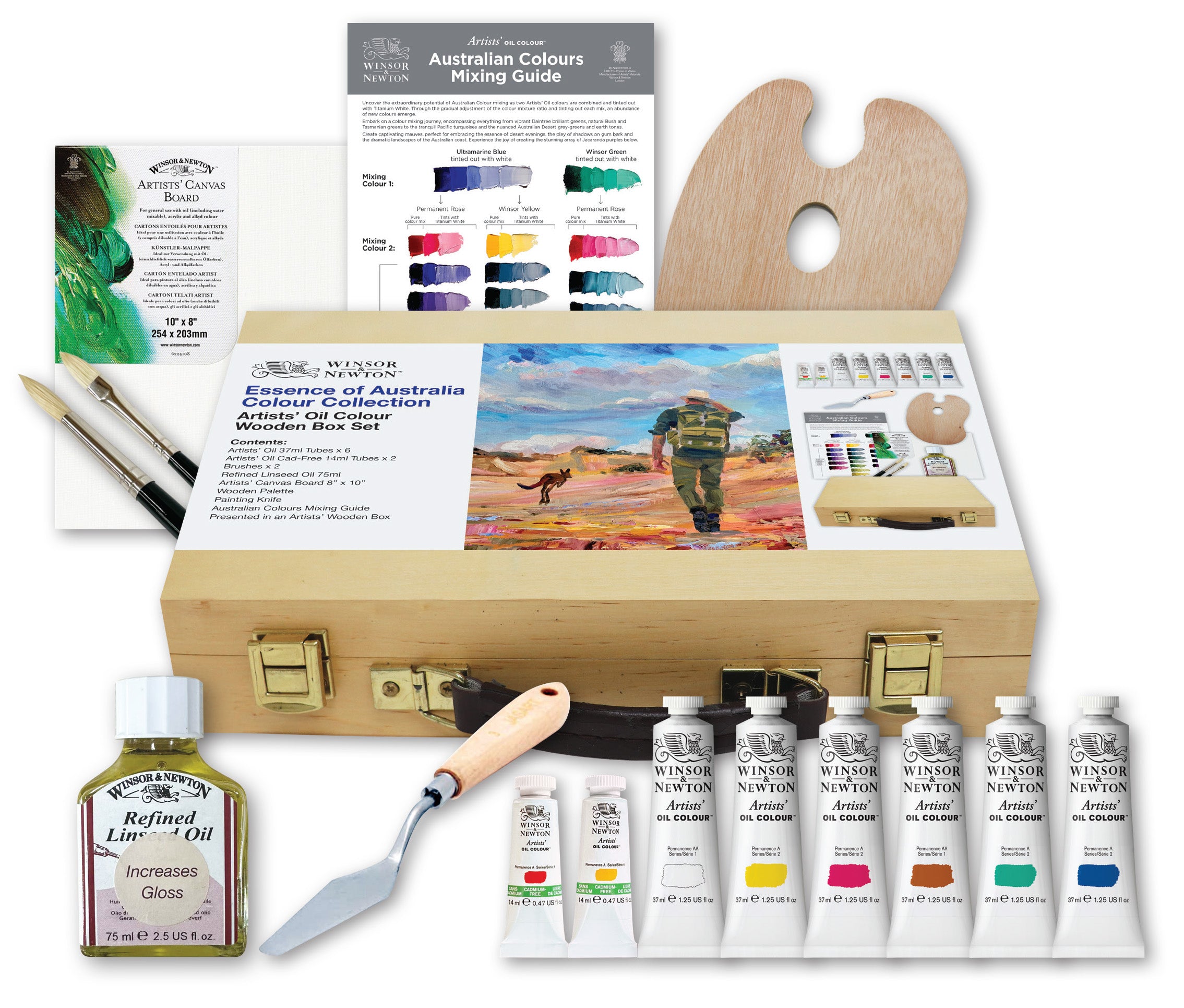 Winsor & Newton Artists' Oil Colour Essence of Australia Wooden Box Set