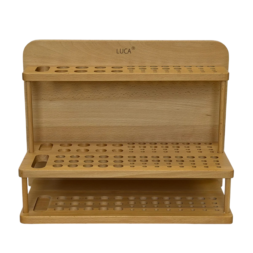 Luca Artist 2-Tier Wooden Brush Rack