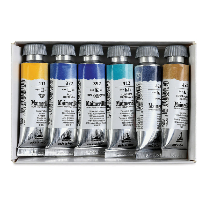 Maimeri Blu Artist Watercolour - 6 x 12ml Set Arctic