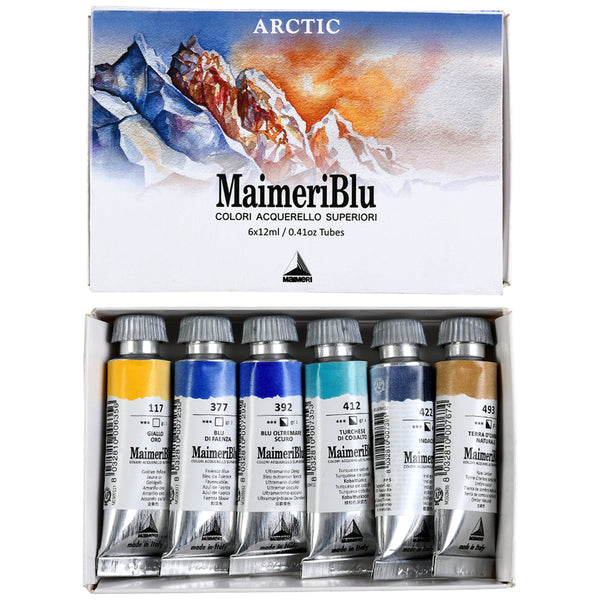 Maimeri Blu Artist Watercolour - 6 x 12ml Set Arctic