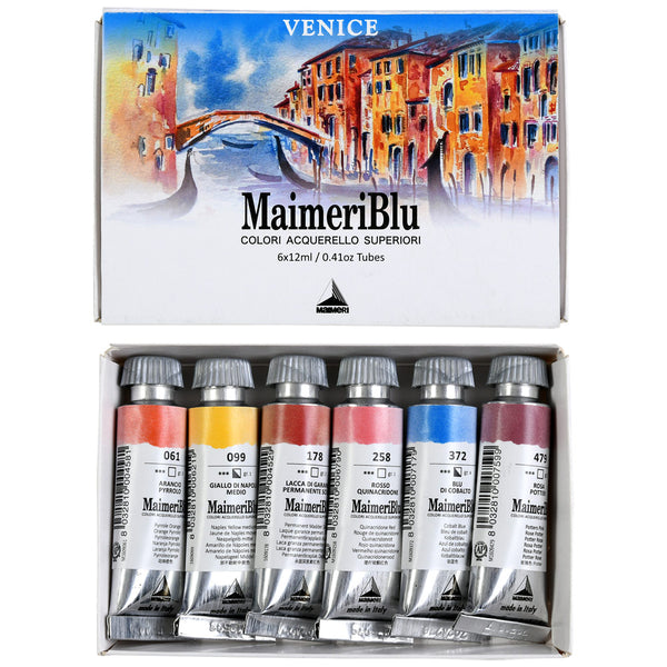 Maimeri Blu Artist Watercolour - 6 x 12ml Set Venice