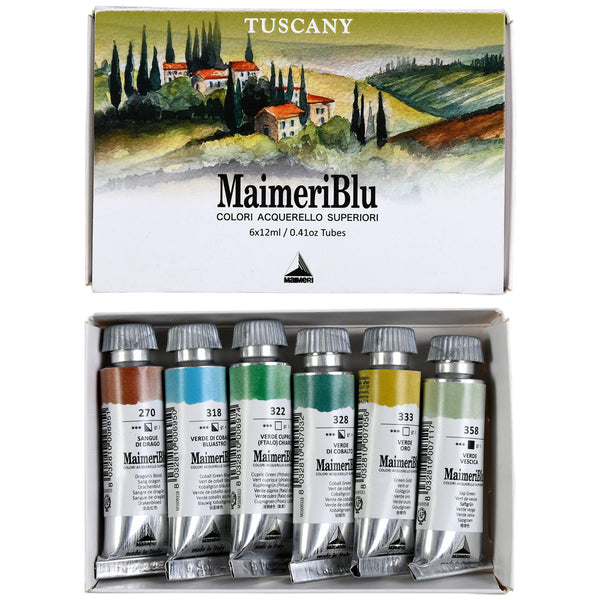 Maimeri Blu Artist Watercolour - 6 x 12ml Set Tuscany