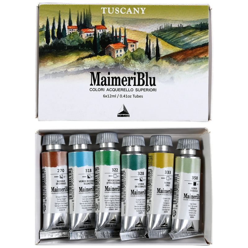 Maimeri Blu Artist Watercolour - 6 x 12ml Set Tuscany