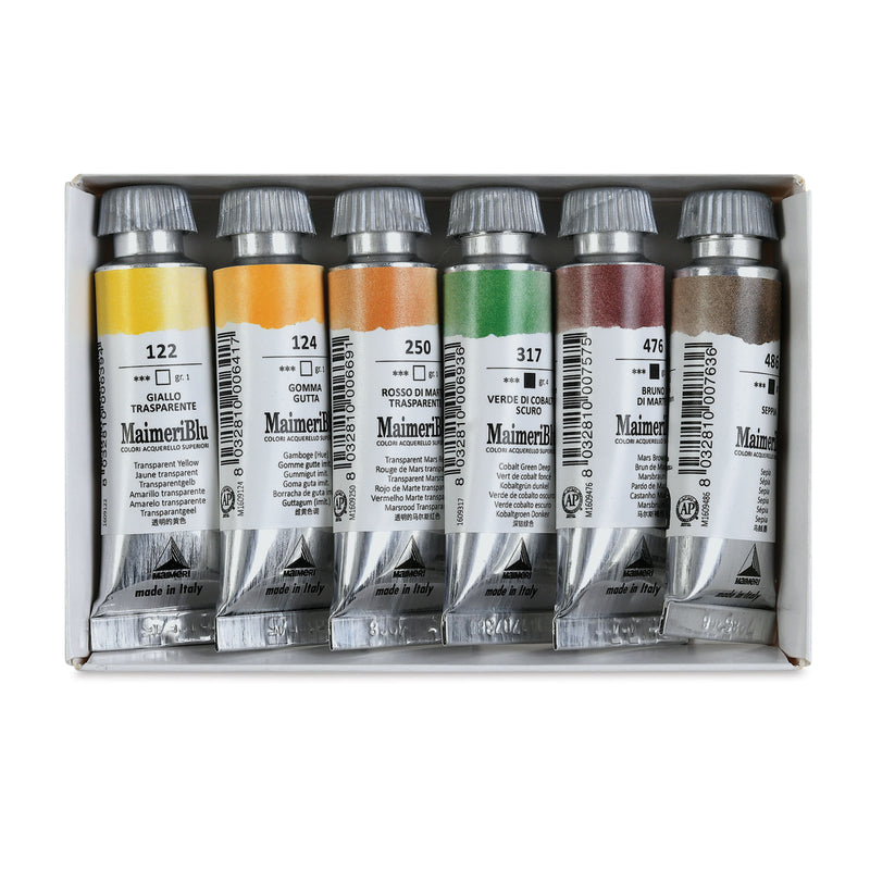 Maimeri Blu Artist Watercolour - 6 x 12ml Set Sahara