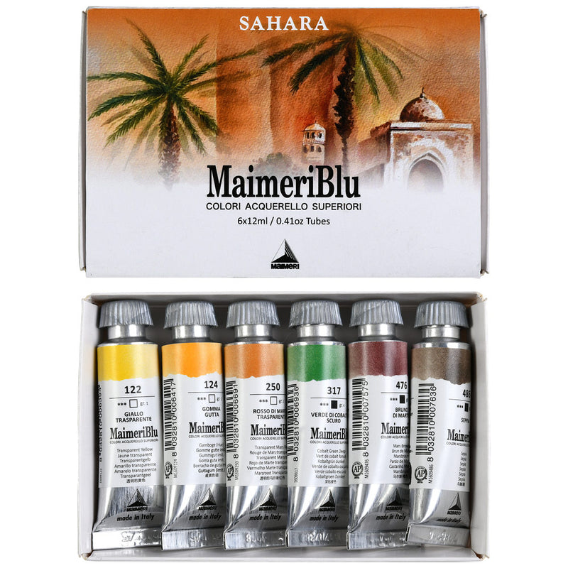 Maimeri Blu Artist Watercolour - 6 x 12ml Set Sahara