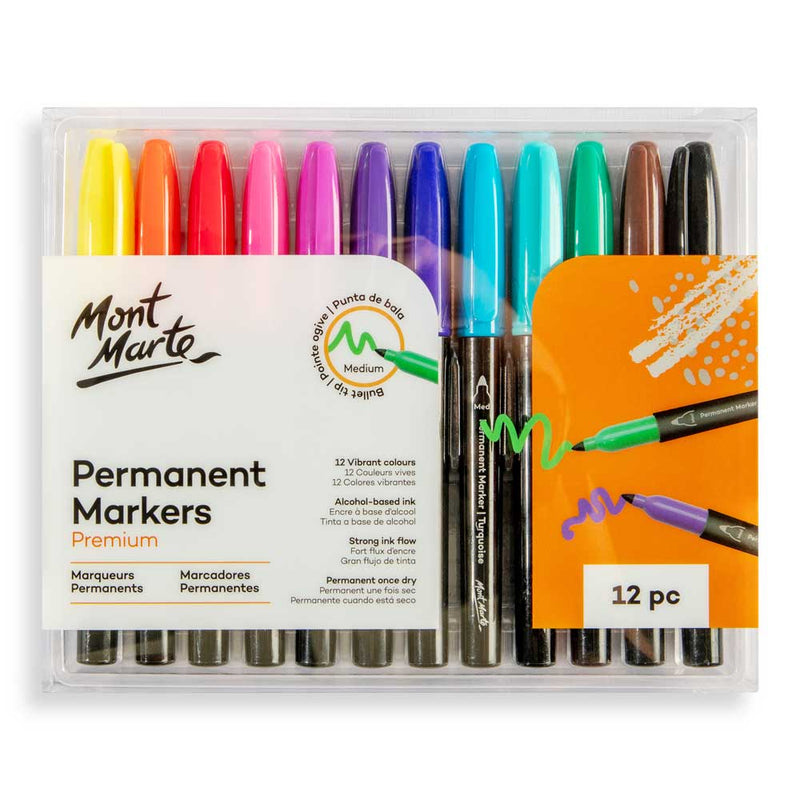 Mont Marte Permanent Markers 12pc