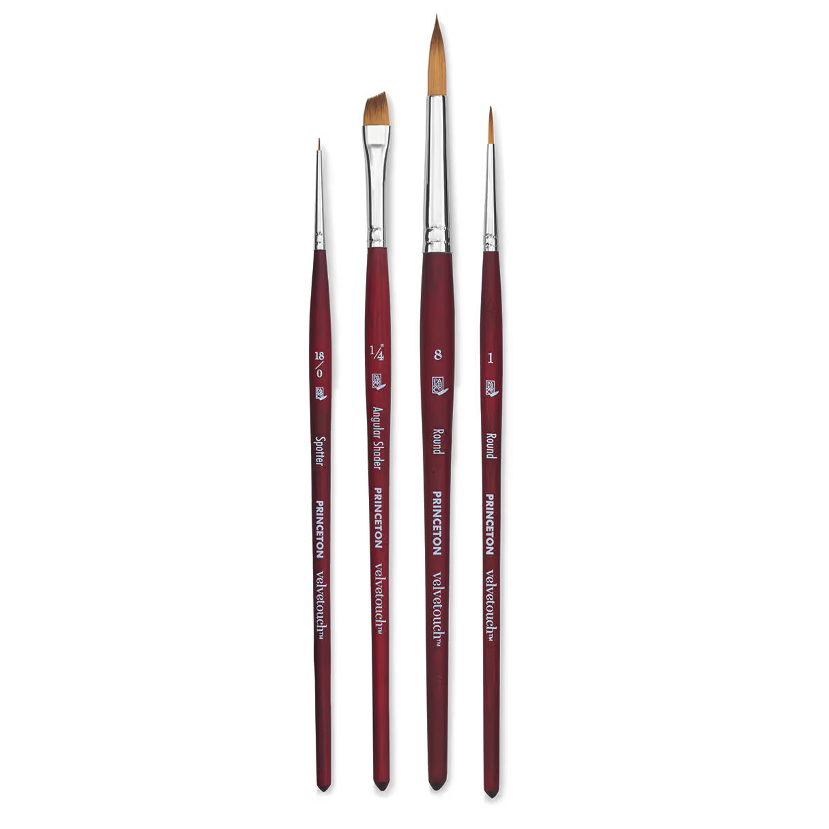 Princeton Velvetouch Series 3950 Premium Synthetic Brush Global Set 4pc