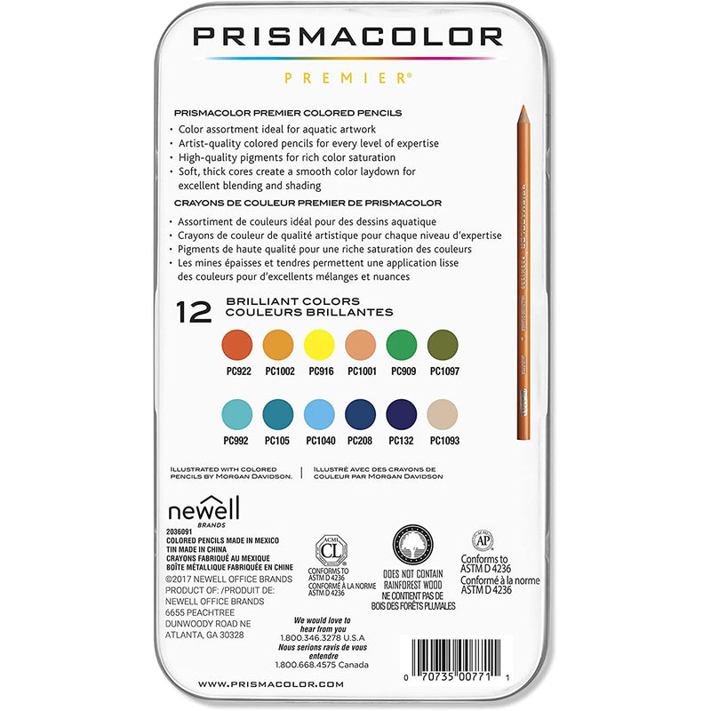 Prismacolor Premier Coloured Pencils - Under the Sea Set of 12