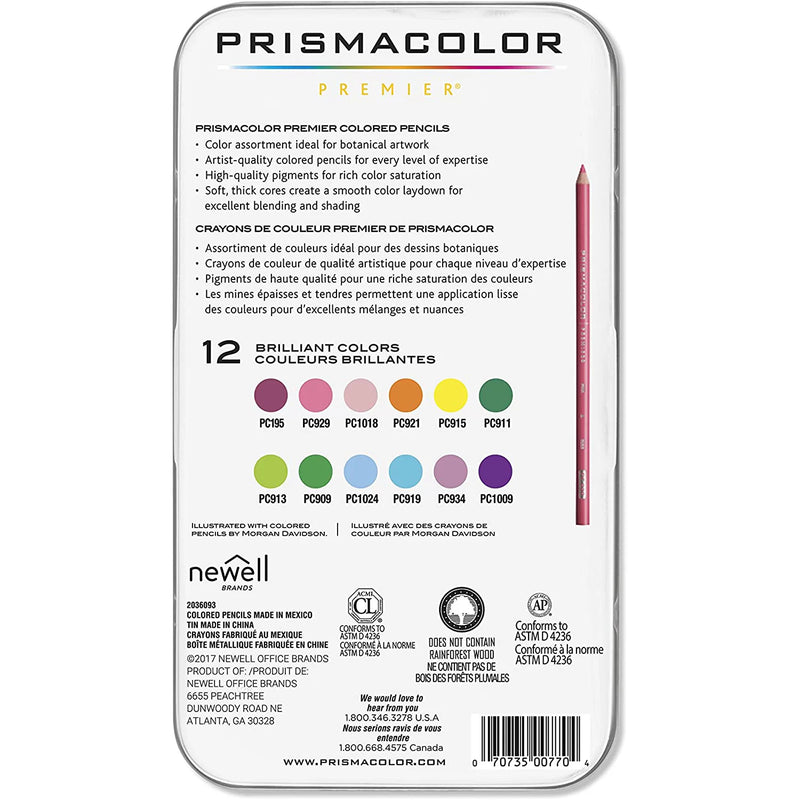 Prismacolor Premier Coloured Pencils - Botancial Garden Set of 12