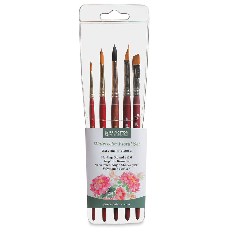 Princeton Watercolor Floral Brush 5pc Set