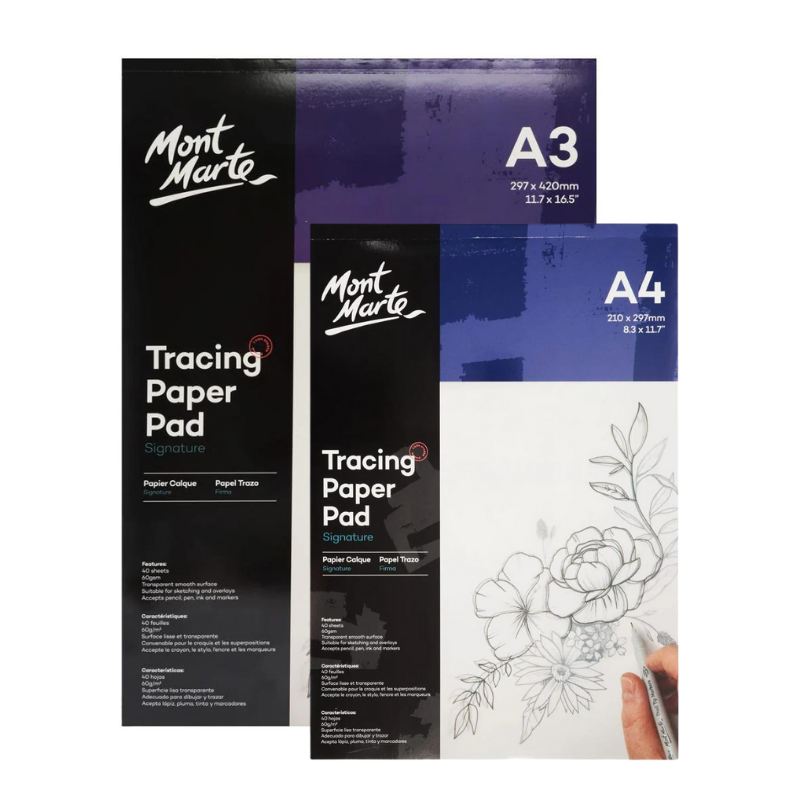 Mont Marte Tracing Paper Pad 60gsm 40 sheet