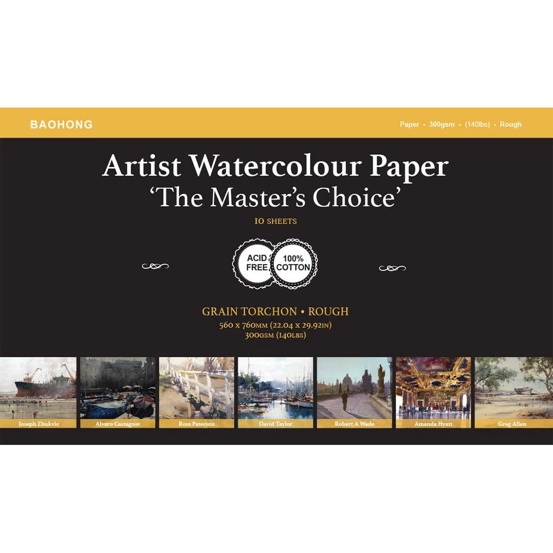 Baohong Masters Watercolour Paper Sheets 300gsm