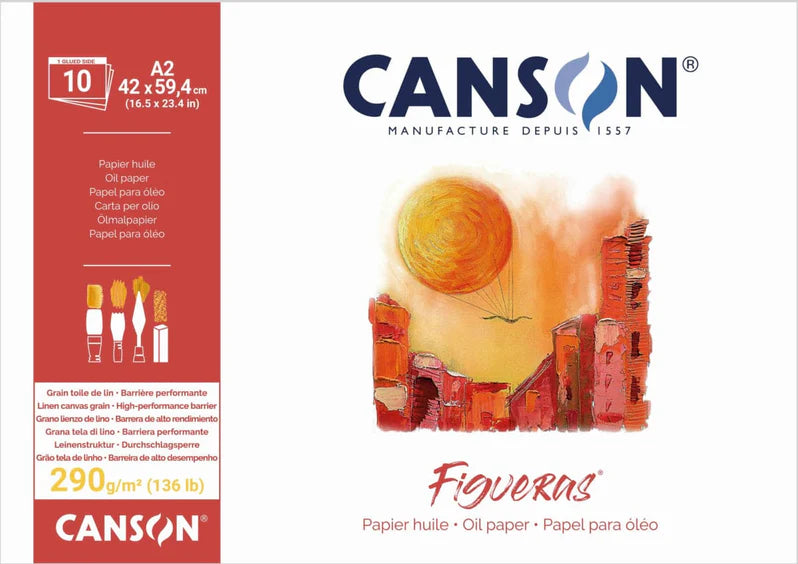 Canson Figueras Canvas Paper Pads 290gsm 10 Sheets