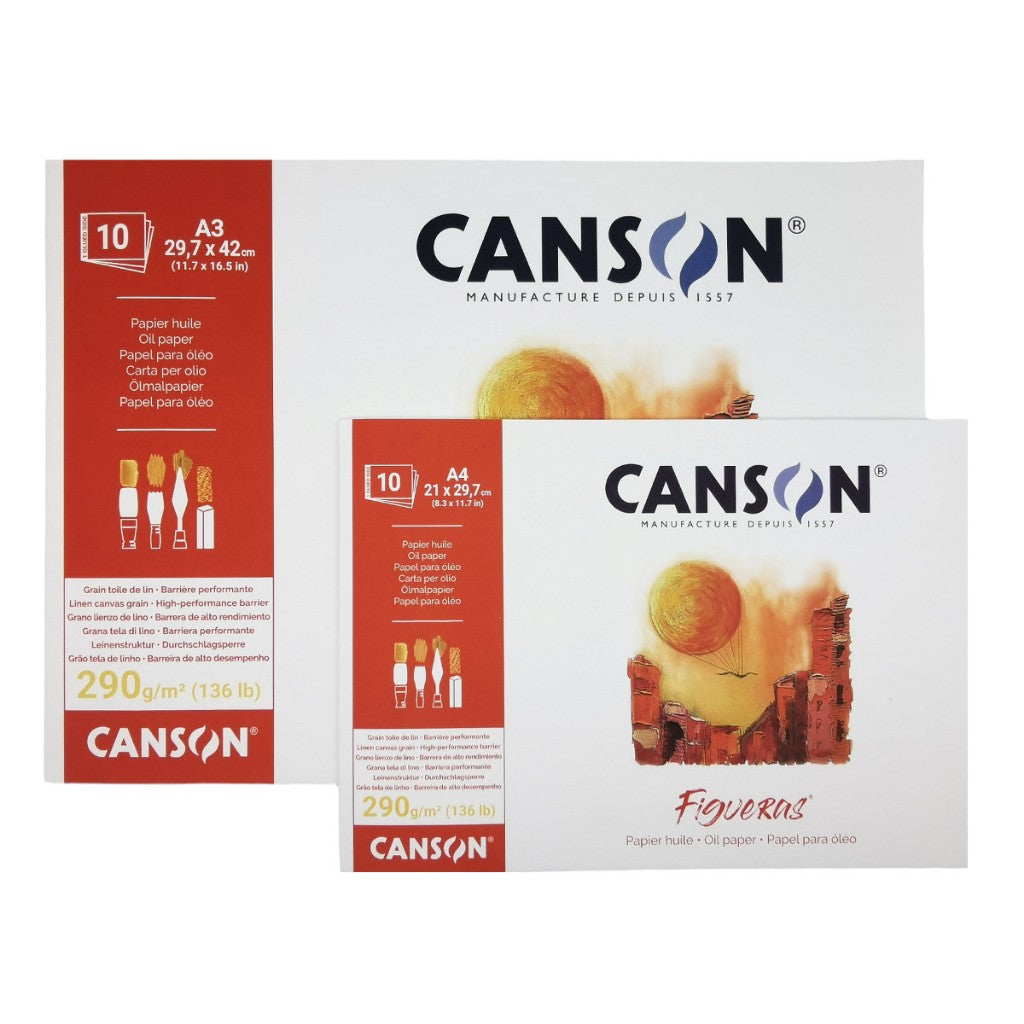 Canson Figueras Canvas Paper Pads 290gsm 10 Sheets