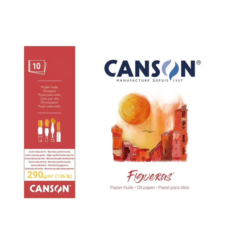 Canson Figueras Canvas Paper Pads 290gsm 10 Sheets