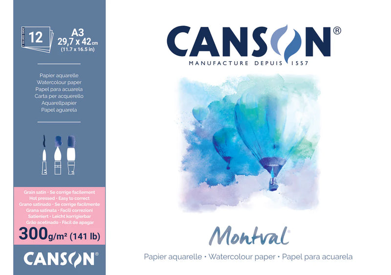 Canson Montval Watercolour Paper Pads 300gsm