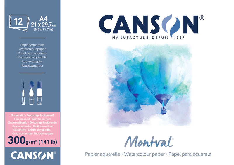 Canson Montval Watercolour Paper Pads 300gsm