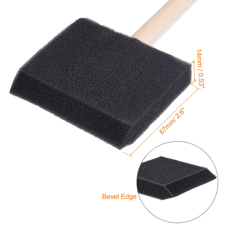 Prime Art Foam Brush Set of 3 (1'' & 2'' & 3'')