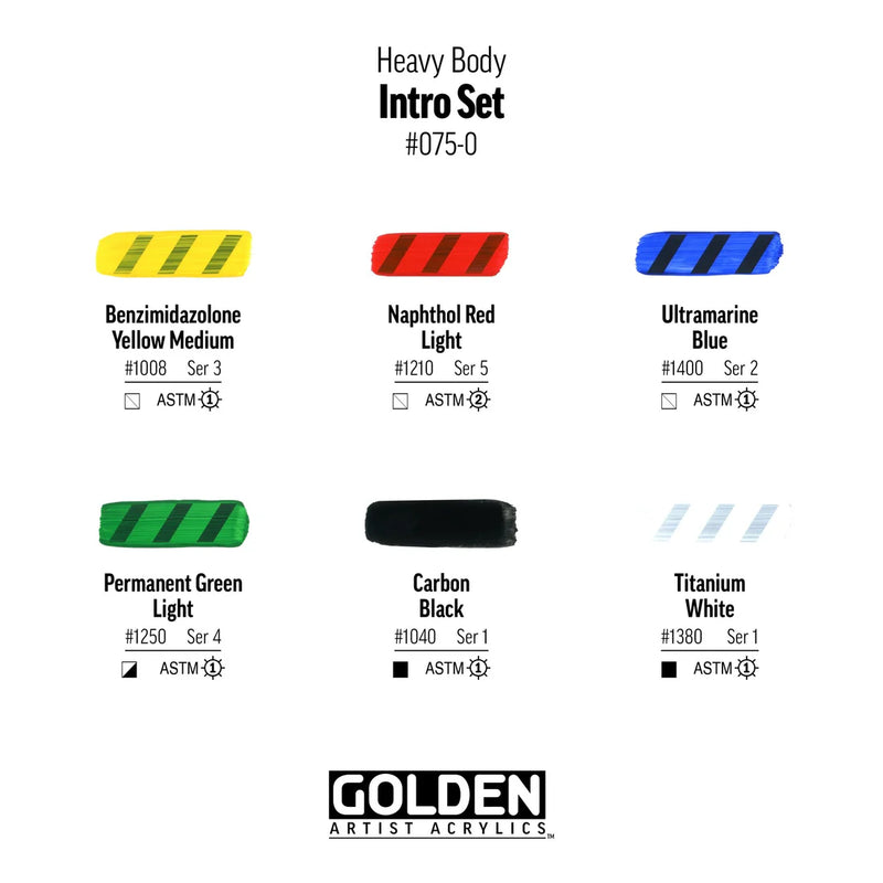 Golden Heavy Body Intro Set 6 x 22ml