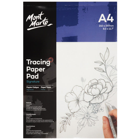 Mont Marte Tracing Paper Pad 60gsm 40 sheet