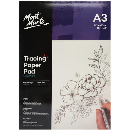 Mont Marte Tracing Paper Pad 60gsm 40 sheet