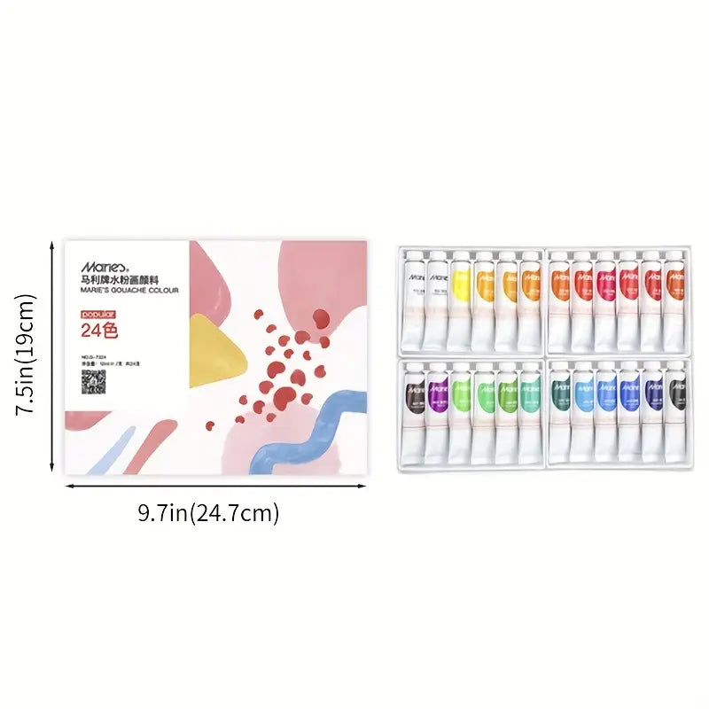 Marie's Gouache Colour Set of 24X12ml Tubes