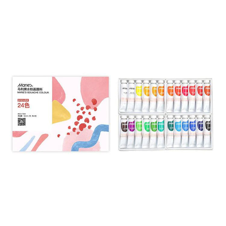 Marie's Gouache Colour Set of 24X12ml Tubes