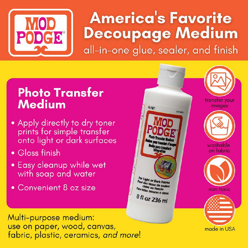 Mod Podge Photo Transfer Medium