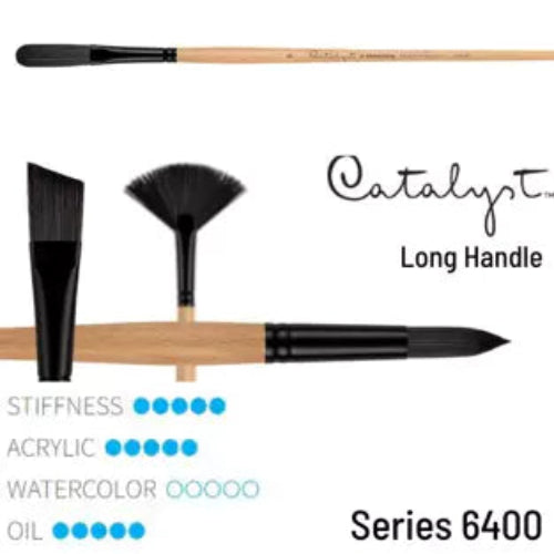 Princeton Catalyst Series 6400 Polytip Bristle Brushes (Long Handle)