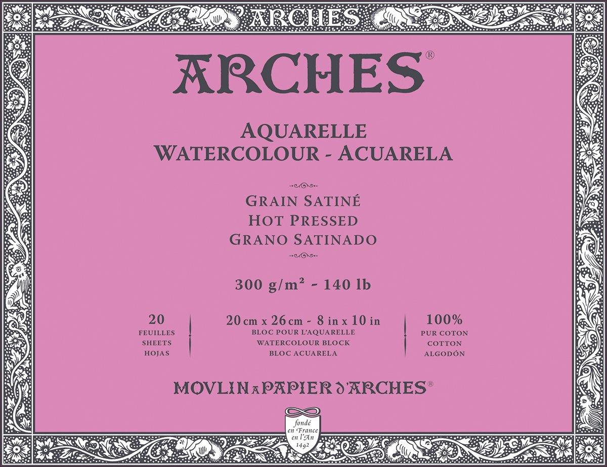 Arches 100% Cotton 300gsm Water Colour Blocks 20 Sheets - Art Supplies Australia