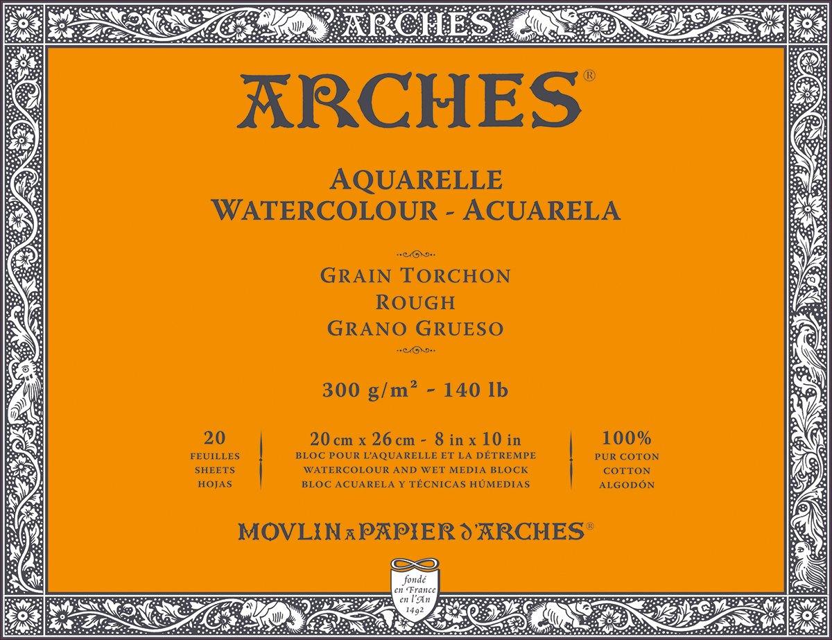 Arches 100% Cotton 300gsm Water Colour Blocks 20 Sheets - Art Supplies Australia