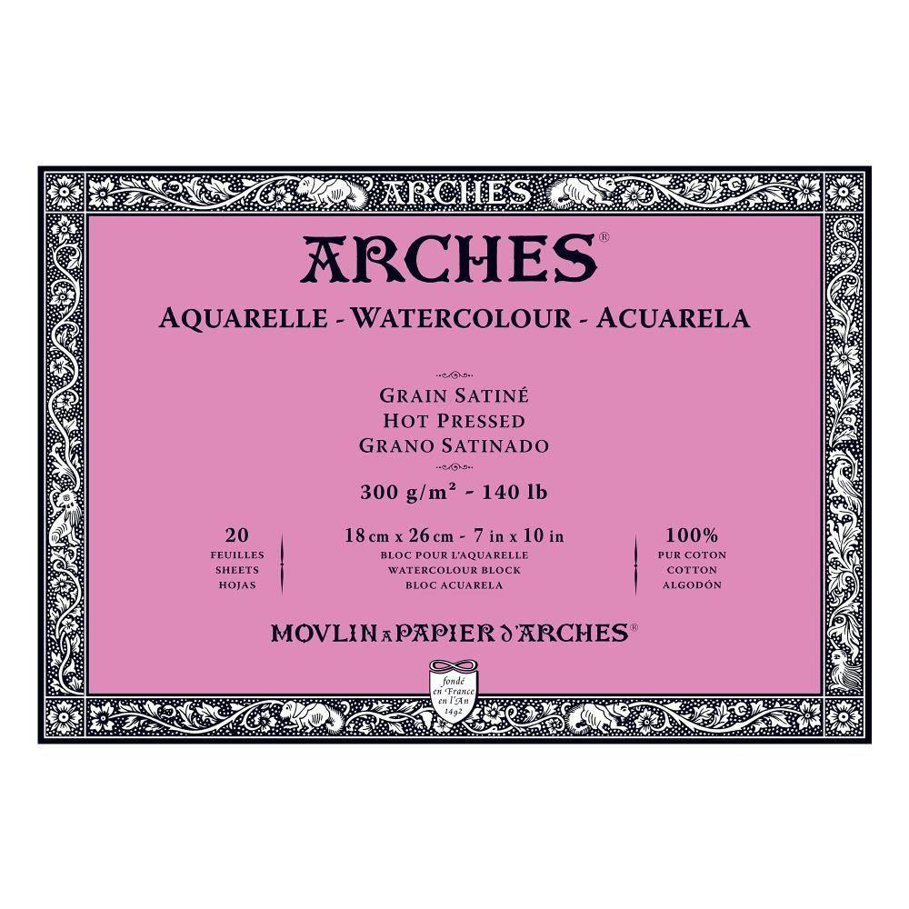 Arches 100% Cotton 300gsm Water Colour Blocks 20 Sheets - Art Supplies Australia