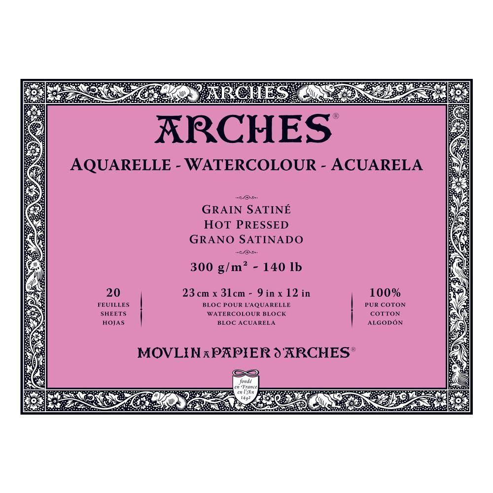 Arches 100% Cotton 300gsm Water Colour Blocks 20 Sheets - Art Supplies Australia