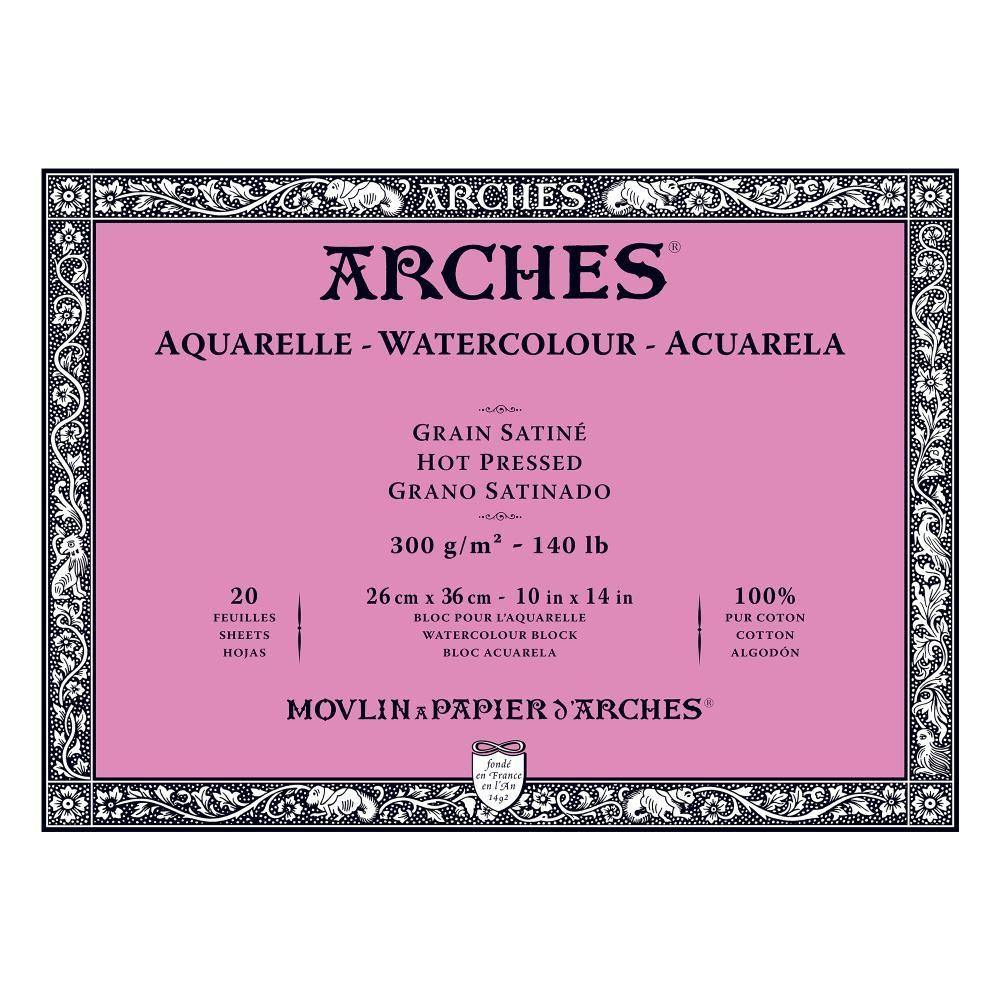 Arches 100% Cotton 300gsm Water Colour Blocks 20 Sheets - Art Supplies Australia