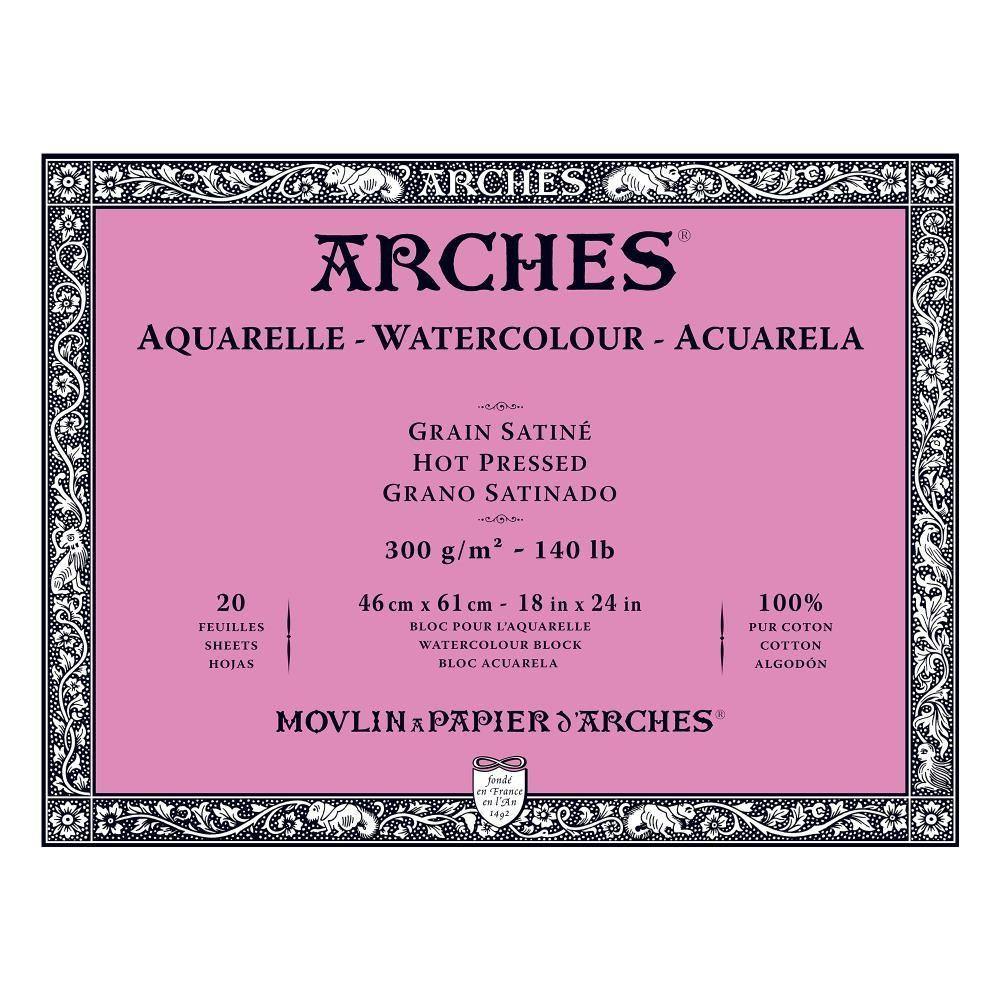 Arches 100% Cotton 300gsm Water Colour Blocks 20 Sheets - Art Supplies Australia