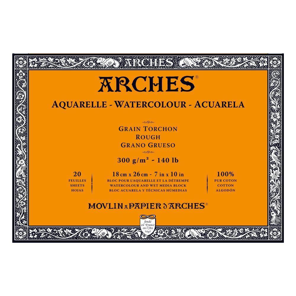 Arches 100% Cotton 300gsm Water Colour Blocks 20 Sheets - Art Supplies Australia